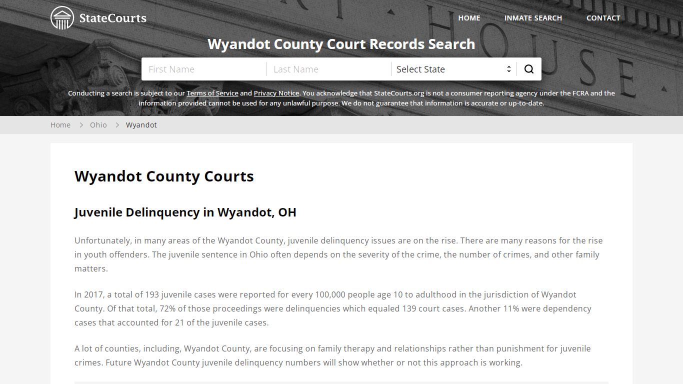 Wyandot County, OH Courts - Records & Cases - StateCourts
