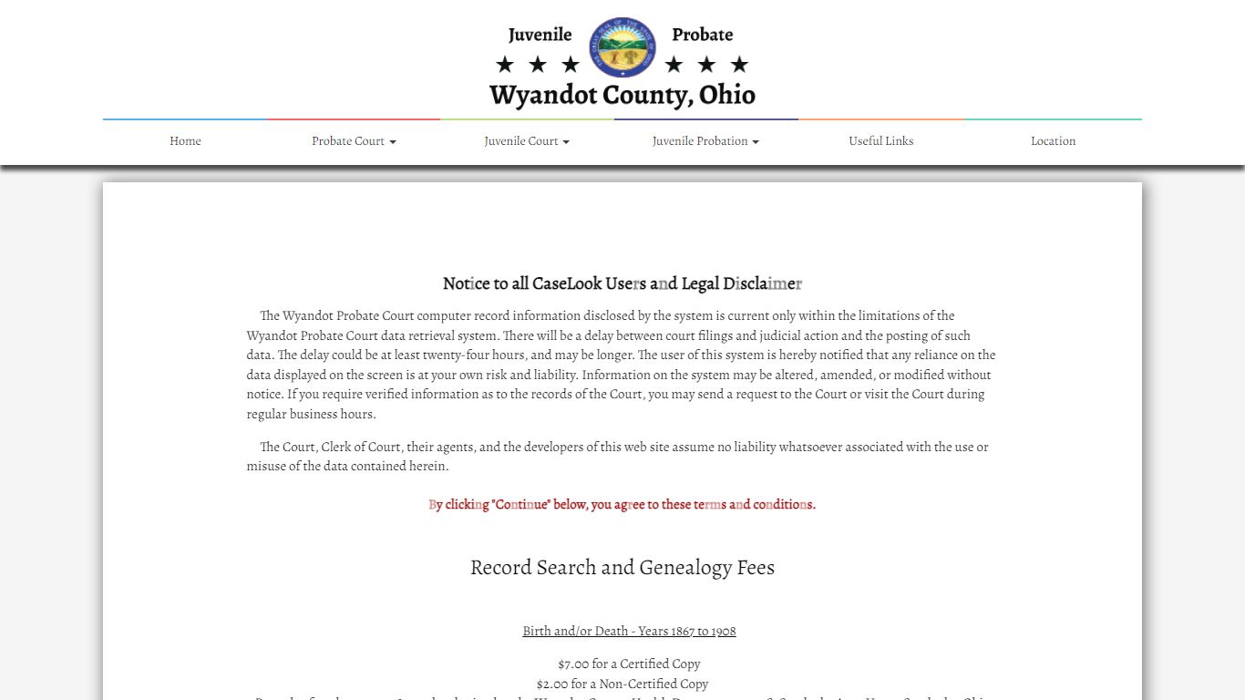 Wyandot Probate Court - Record Search